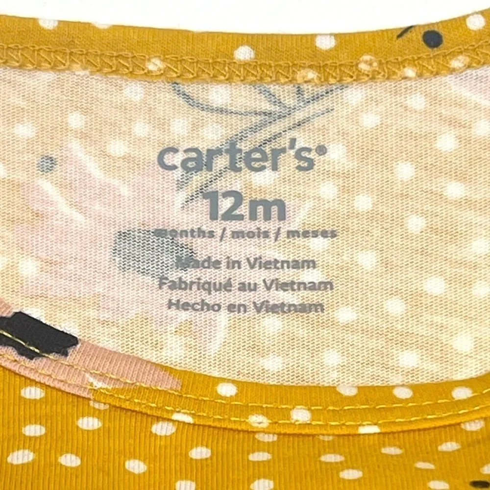 CARTER'S - Girls Baby 2-Piece Long Sleeve Top & Legging Outfit - 9-12 mo